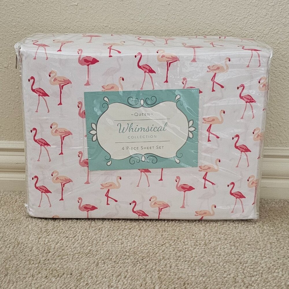 Flamingo Whimsical queen sheets